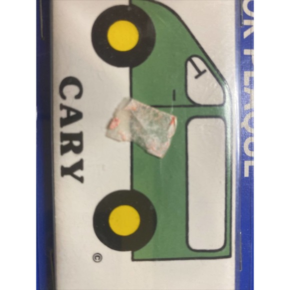Vintage Retro CARY W Green Van New Dead Stock Ceramic Door Name Plaque Wall Sign - Picture 9 of 12